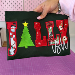 Jolly Christmas Embroidered Sweatshirt