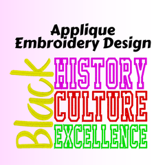 Black History Embroidery File