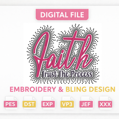 Faith Bling & Embroidery Design
