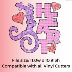 Sweet Heart Valentine's Day Rhinestone File
