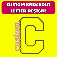 Custom Knockout Letter Embroidery File | Personalized Digitized Design